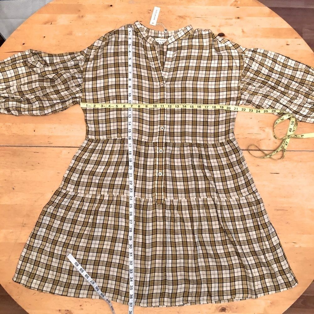 Max Studio 3/4 Sleeve Shirt Dress Size Large - Picture 6 of 10